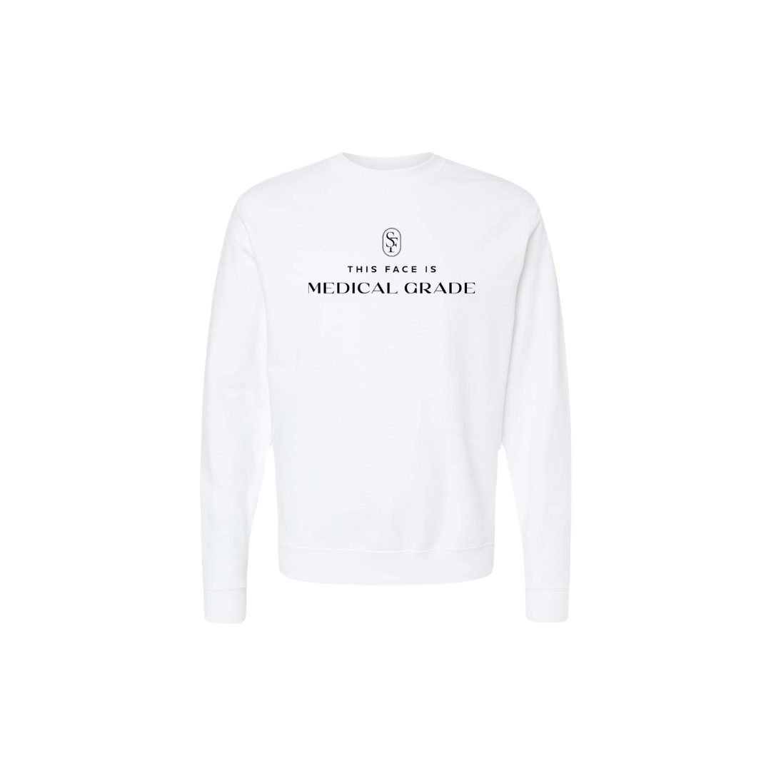 Skin Firm White Sweatshirt